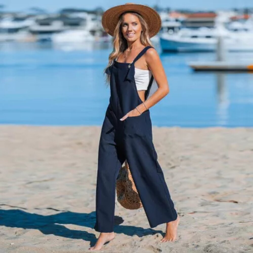 Cupshe Sleeveless Scoop Neck Straight Leg Jumpsuit - Picture 4 of 4